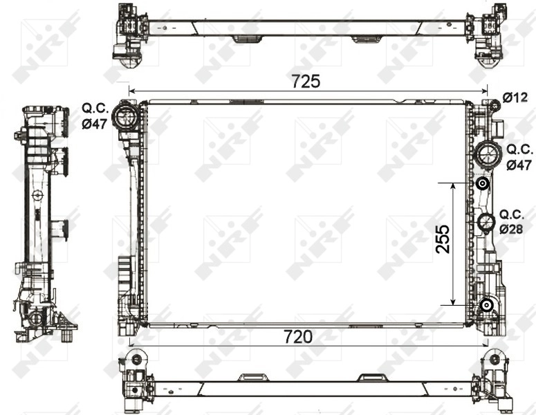 Radiador de esfriamento de motor PL413006 Koyorad