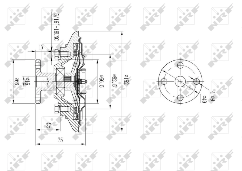 Acoplamento viscoso de ventilador de esfriamento SV6076S Polcar