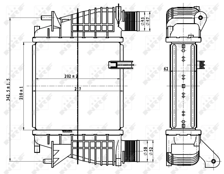 Radiador de intercooler 30866 NRF