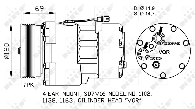 Compressor de aparelho de ar condicionado NRF 32228 preço, a partir de 252,42 USD