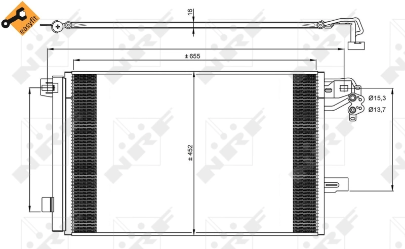 350064 NRF Radiador de aparelho de ar condicionado