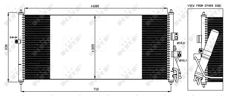 Radiador de aparelho de ar condicionado 35563 NRF