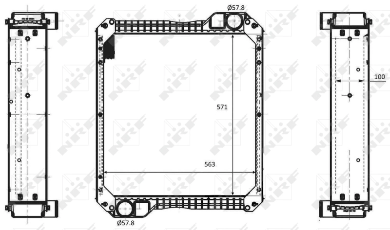 58594 NRF Radiador de esfriamento de motor