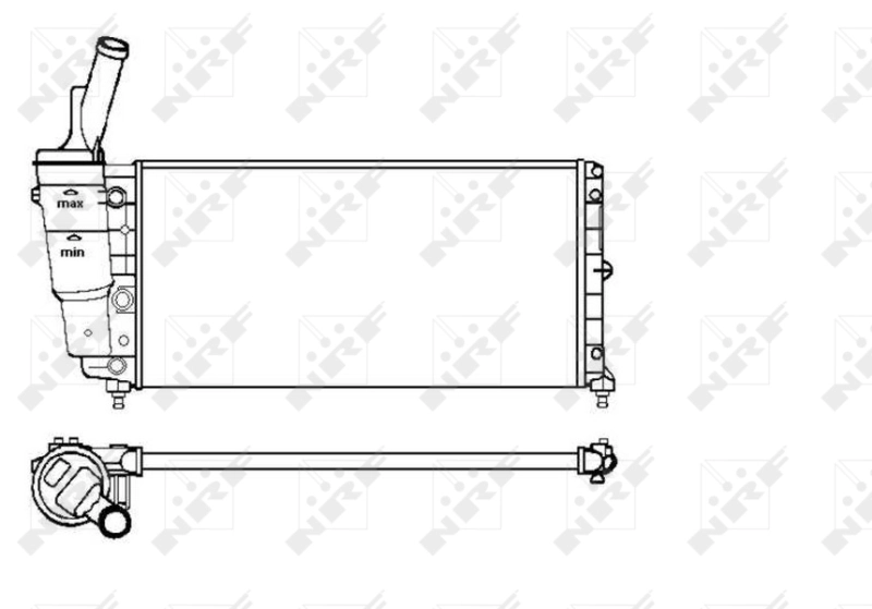 Radiador de esfriamento de motor 53226 NRF