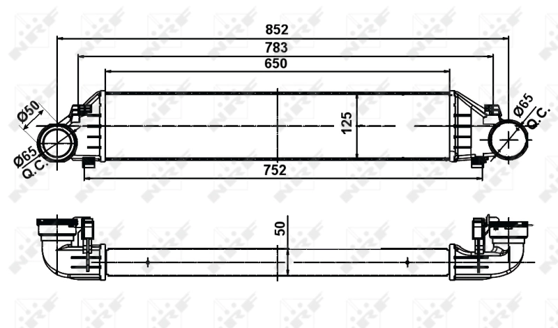  Radiador de intercooler Mercedes C sedan (W203) (2000 - 2007) 