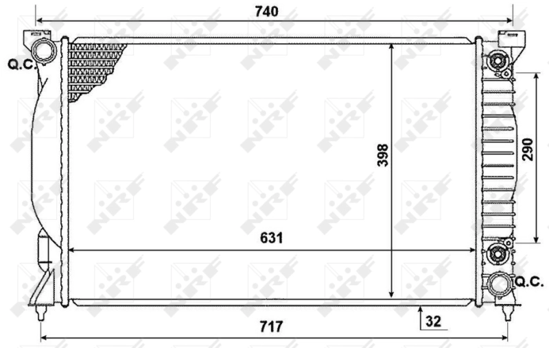 133408A7 Polcar Radiador de esfriamento de motor