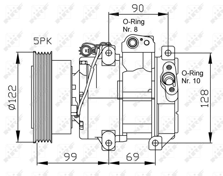  Compressor de aparelho de ar condicionado KIA Cerato I sedan (LD) (2004 - 2008) I