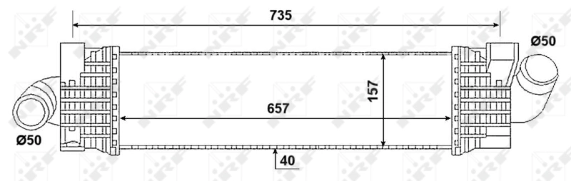 Radiador de intercooler 30906 NRF