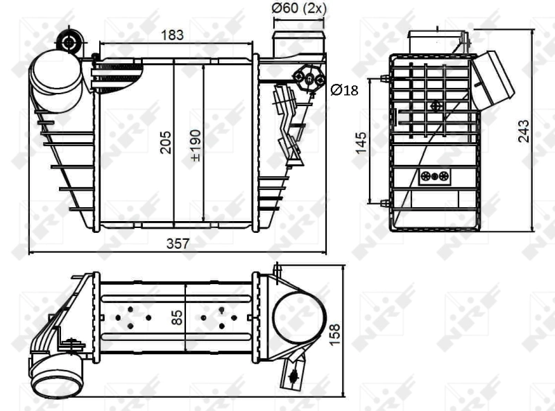  Radiador de intercooler Seat Leon I hatchback (1M1) (1999 - 2006) I