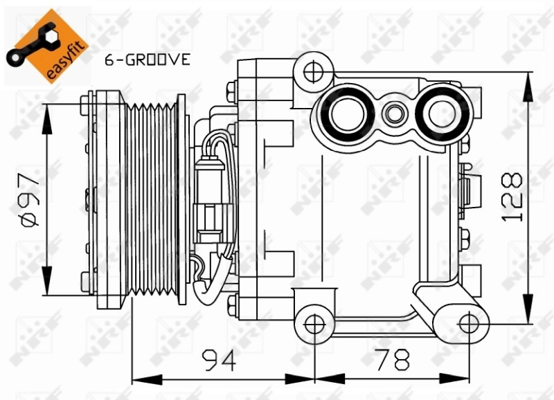 Compre 32724 NRF Compressor de aparelho de ar condicionado