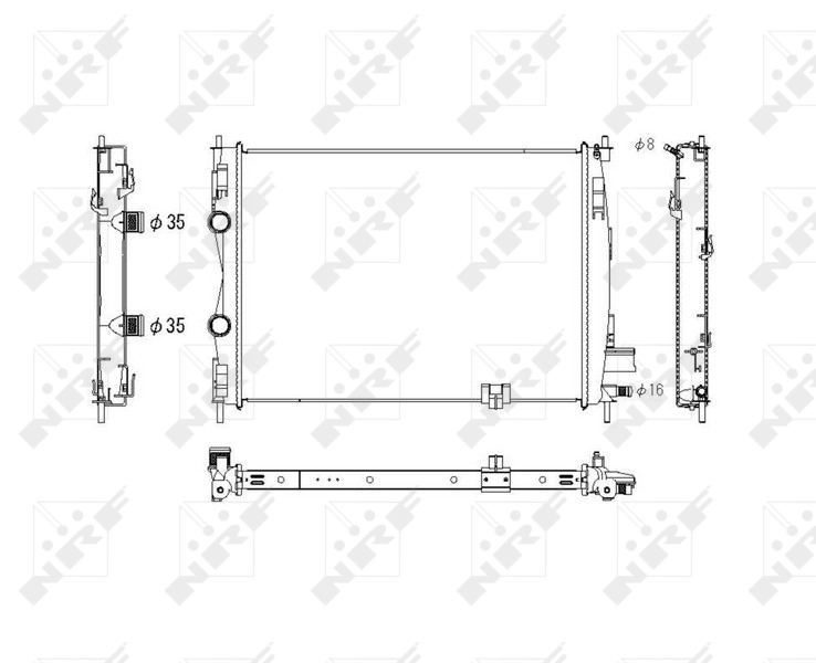 Radiador de esfriamento de motor Nissan Qashqai I J10 ao melhor preço