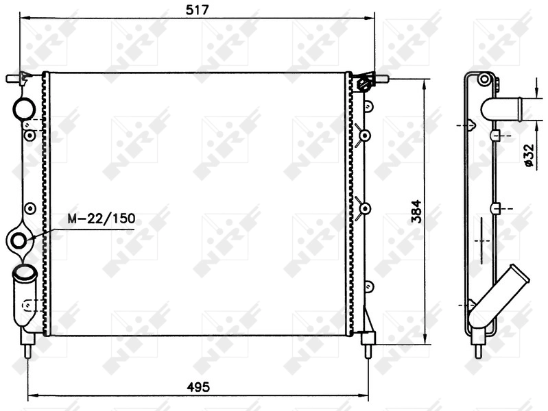Compre 58786 NRF Radiador de esfriamento de motor