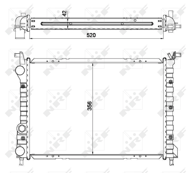 Compre 53608 NRF Radiador de esfriamento de motor
