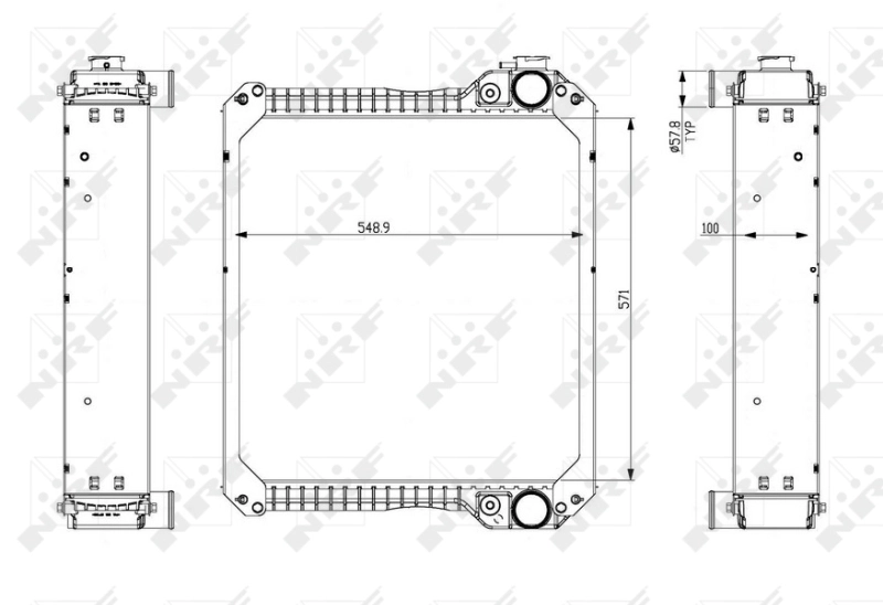 Radiador de esfriamento de motor NRF 54077