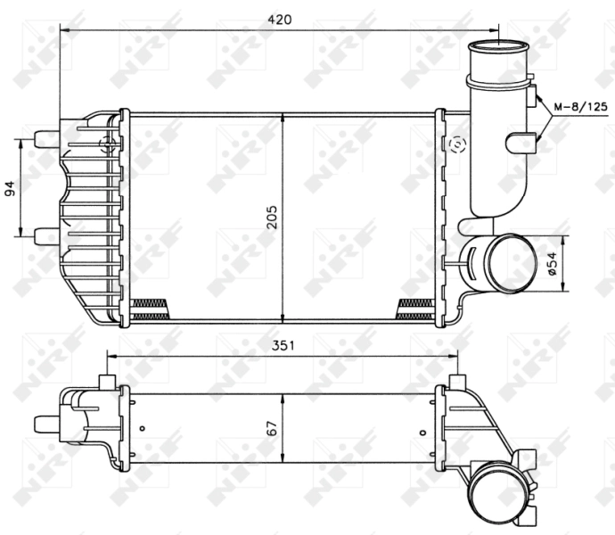 Radiador de intercooler 30066A NRF