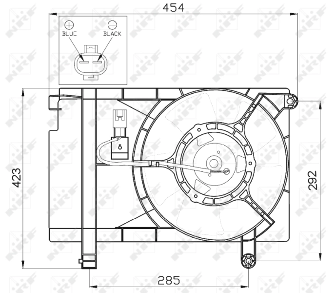 Difusor do radiador de esfriamento, montado com motor e roda de aletas NRF 47471 preço, a partir de 73,91 USD