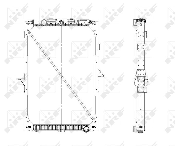  Radiador de esfriamento de motor DAF 105 XF caminhão trator (2005 - 2013) XF