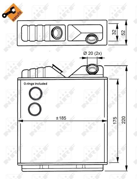 Radiador de forno (de aquecedor) 0370150012B Depo/Loro/Abakus
