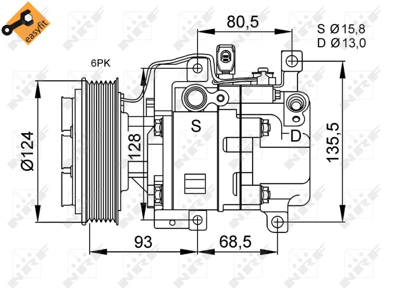  Compressor de aparelho de ar condicionado Mazda 6 sedan (GG) (2002 - 2008) 