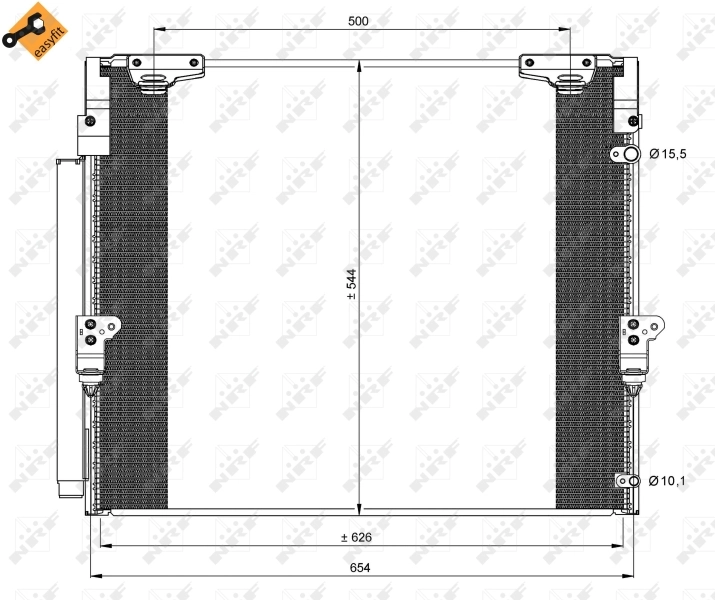 Radiador de aparelho de ar condicionado Toyota Land Cruiser  J200