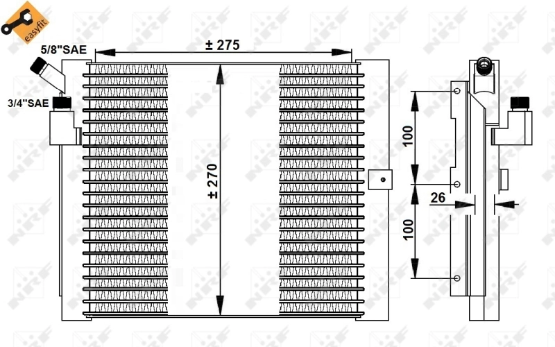 Compre 35037 NRF Radiador de aparelho de ar condicionado