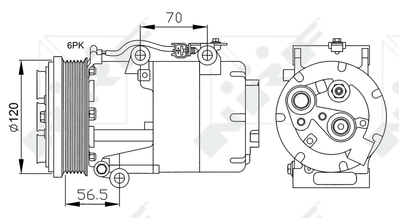 SD7V161249 Volvo Compressor de aparelho de ar condicionado