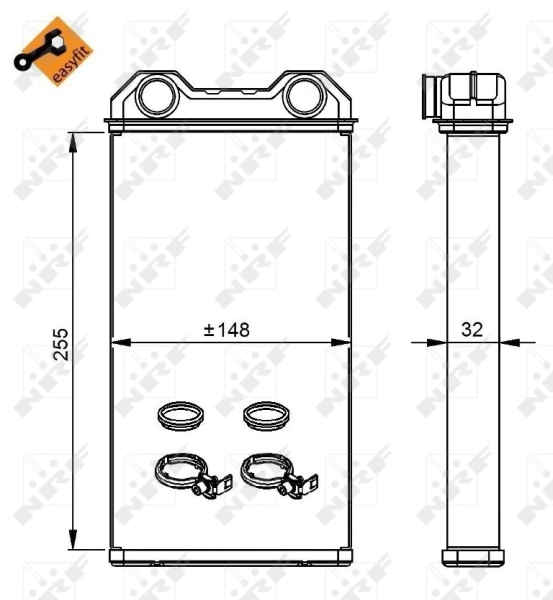 Radiador de forno (de aquecedor) 54300 NRF