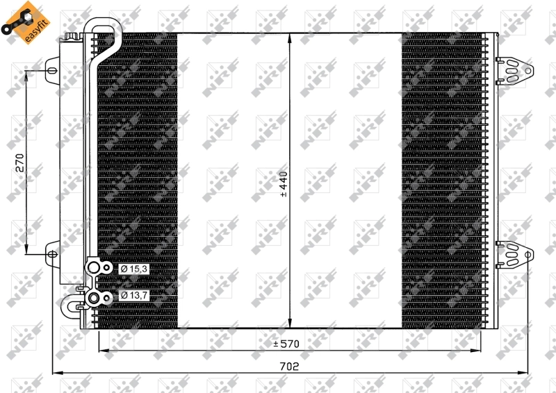 Radiador de aparelho de ar condicionado 35614 NRF