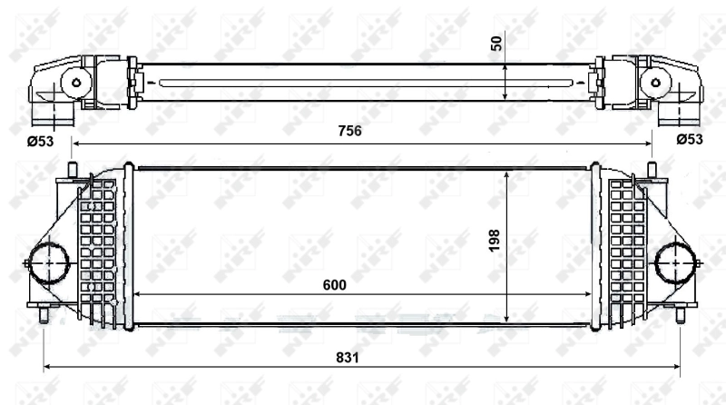 Radiador de intercooler 30393 NRF