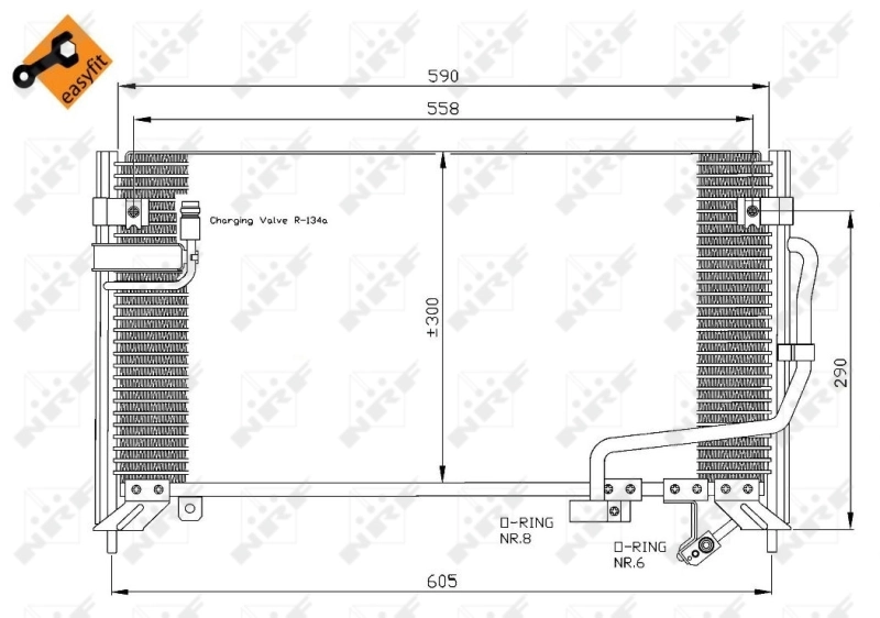 B01A61480 Mazda Radiador de aparelho de ar condicionado