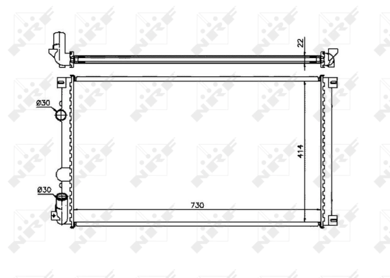 Radiador de esfriamento de motor 4415064 Renault (RVI)