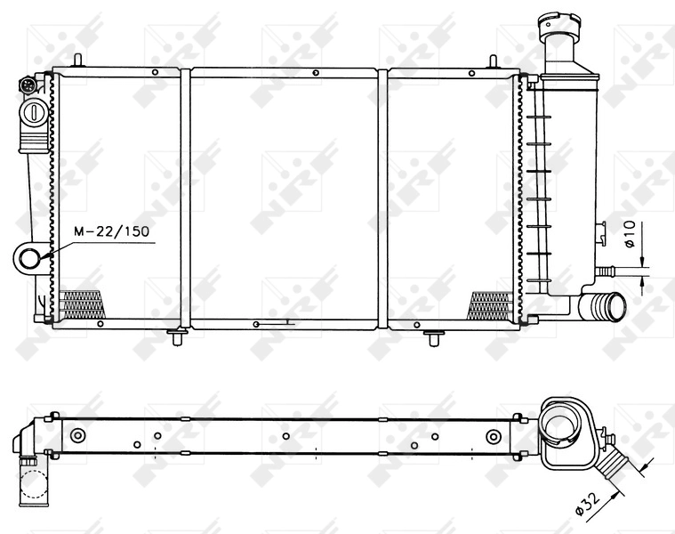 Radiador de esfriamento de motor 50406 NRF