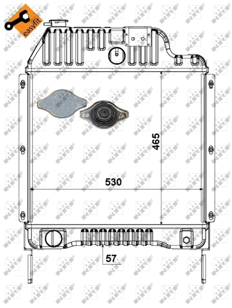 Radiador de esfriamento de motor 52181 NRF