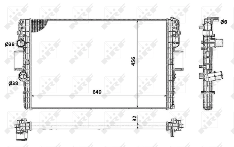 Compre 58361 NRF Radiador de esfriamento de motor