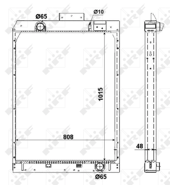 Radiador de esfriamento de motor 58380 NRF