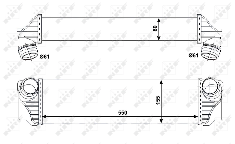 Radiador de intercooler para BMW 7  F01, F02, F03, F04