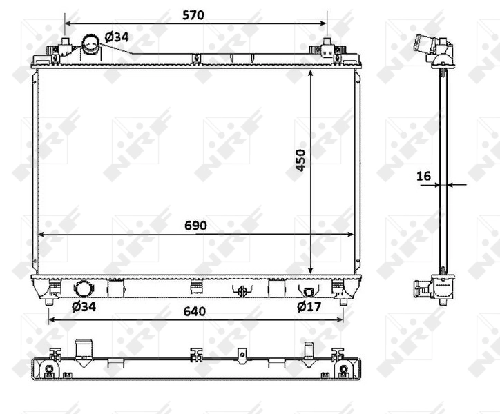 Compre 53917 NRF Radiador de esfriamento de motor