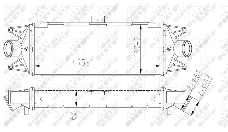 Radiador de intercooler 30879 NRF