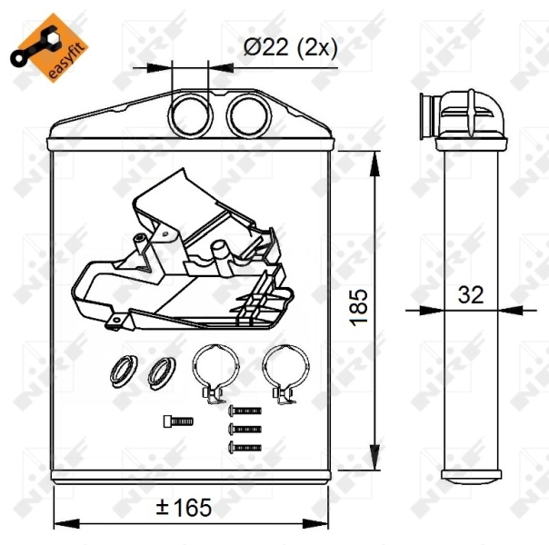Compre Radiador de forno (de aquecedor) Opel Vectra 