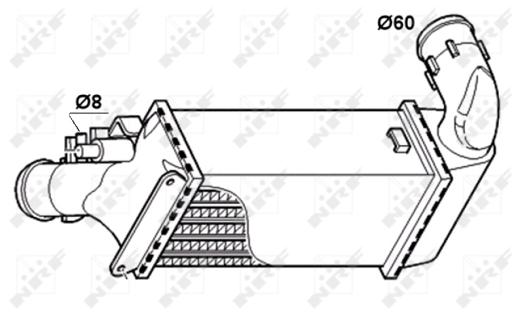  Radiador de intercooler Citroen C5 I hatchback (DC) (2001 - 2004) I
