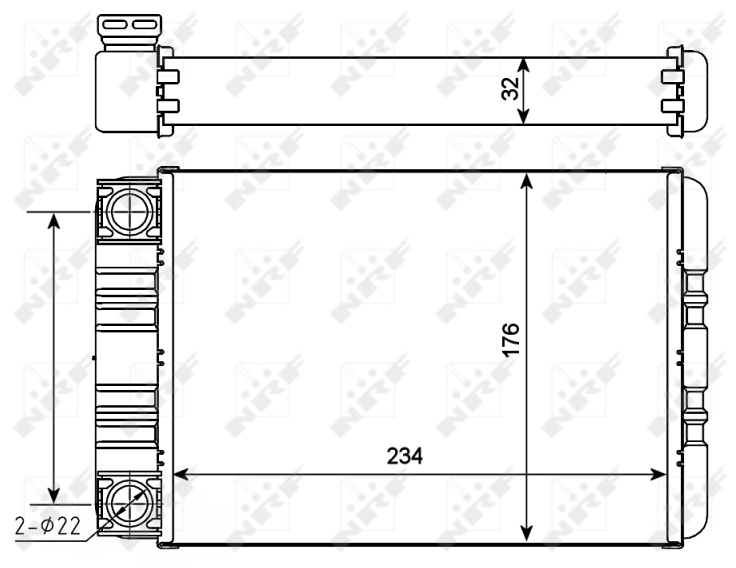 Radiador de forno (de aquecedor) NRF 54274