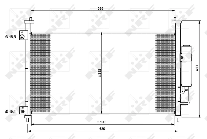 Radiador de aparelho de ar condicionado Honda Civic VIII FK, FN