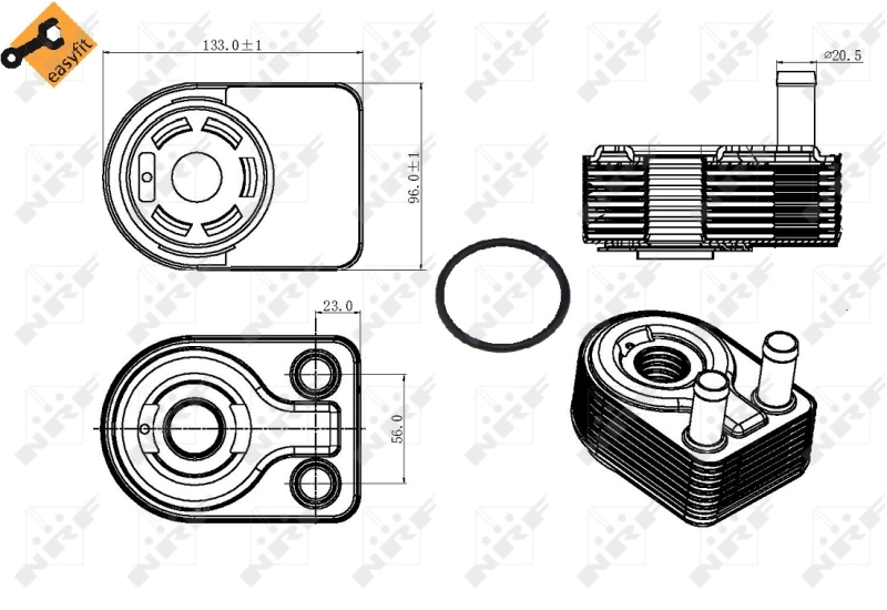 Radiador de óleo Ford EJ6GA