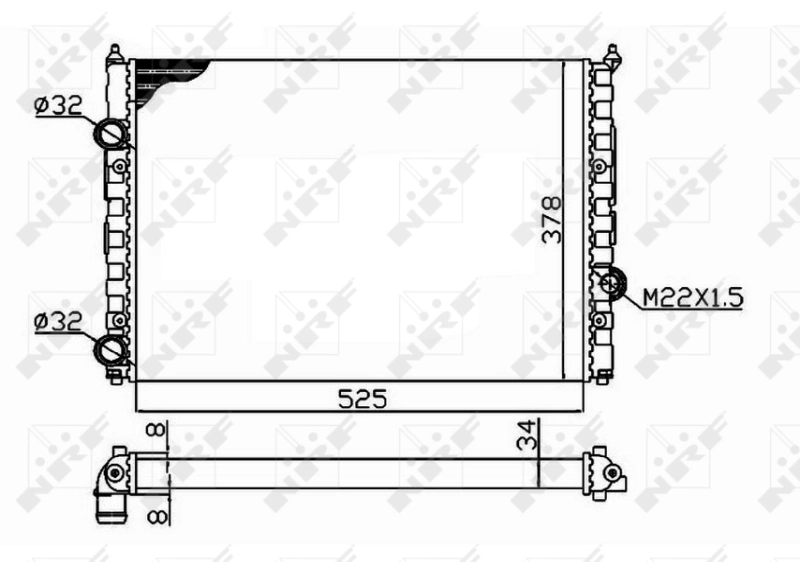 Compre 58947 NRF Radiador de esfriamento de motor