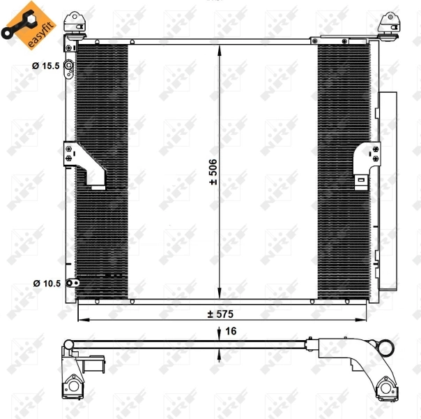 Radiador de aparelho de ar condicionado para Toyota Land Cruiser J150