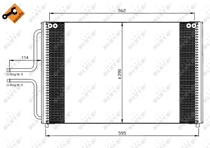 35533 NRF Radiador de aparelho de ar condicionado