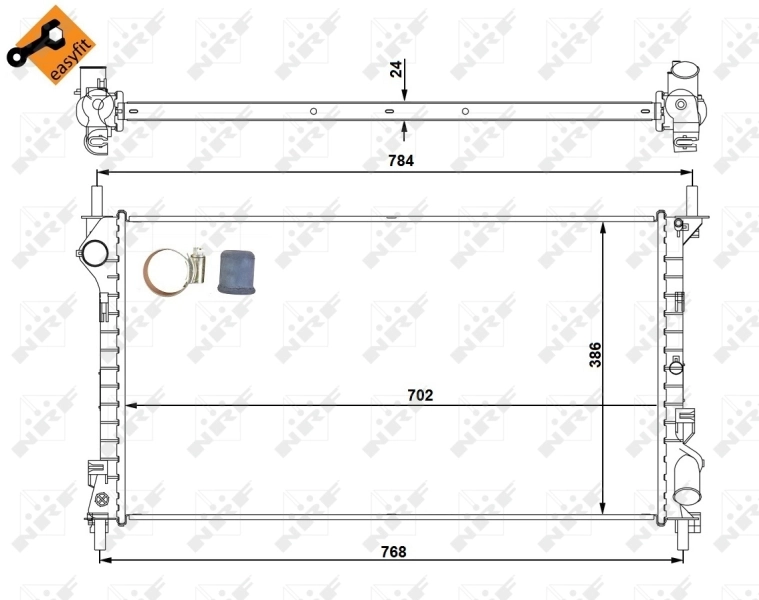 Radiador de esfriamento de motor NRF 53713