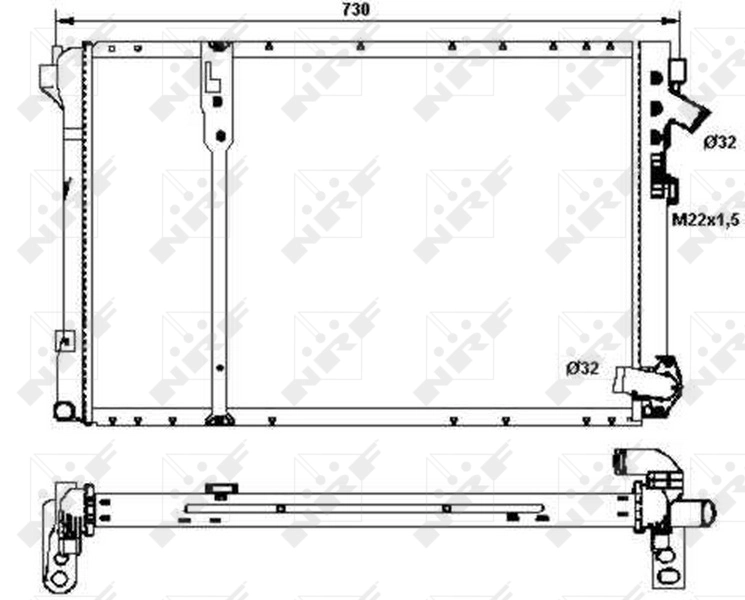 Compre 58060 NRF Radiador de esfriamento de motor