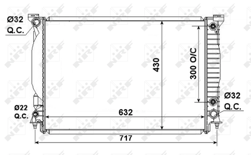 Radiador de esfriamento de motor 53190 NRF