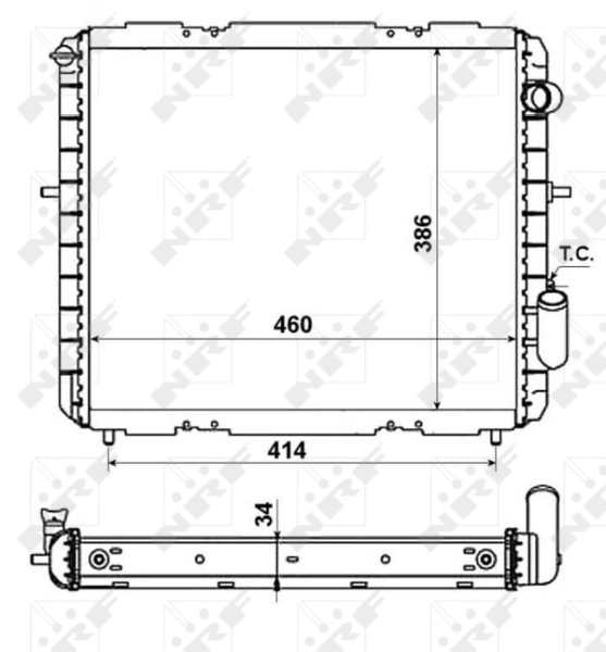 Radiador de esfriamento de motor 1122008 Frig AIR